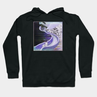 Girl on a Slide Square Hoodie